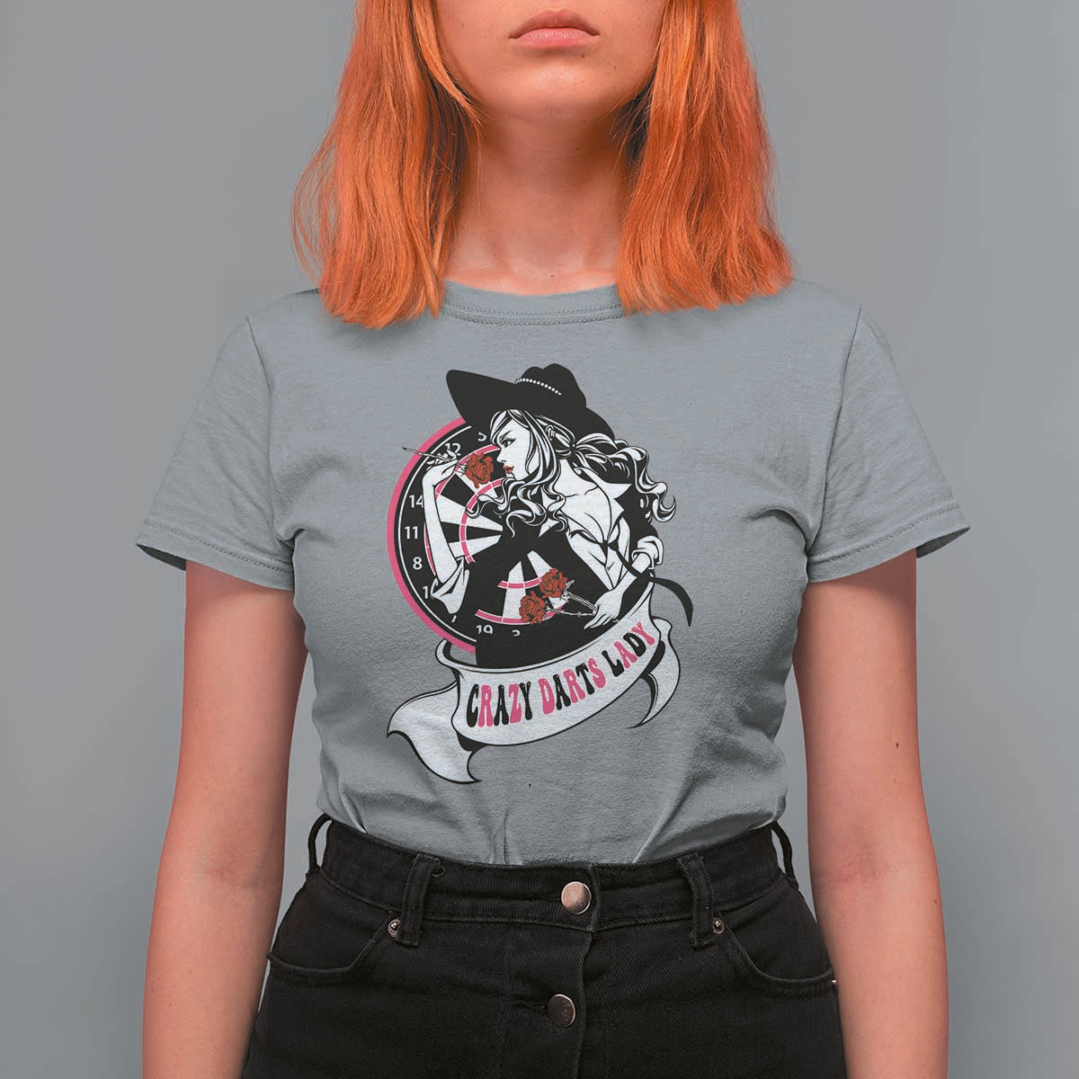 Funny Crazy Darts Lady T Shirt For Women Coolest Girls Play Darts - Wonder Print Shop