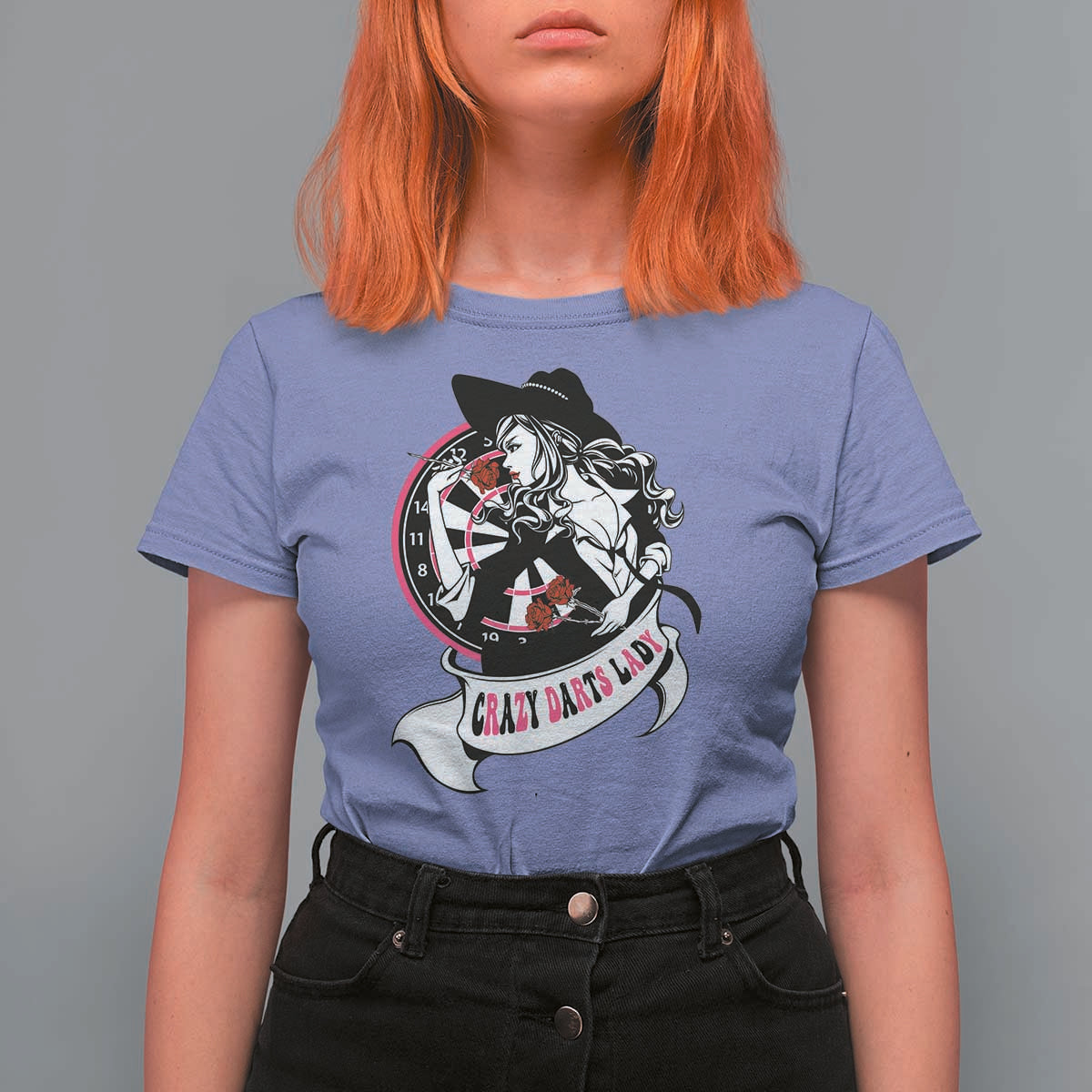 Funny Crazy Darts Lady T Shirt For Women Coolest Girls Play Darts - Wonder Print Shop