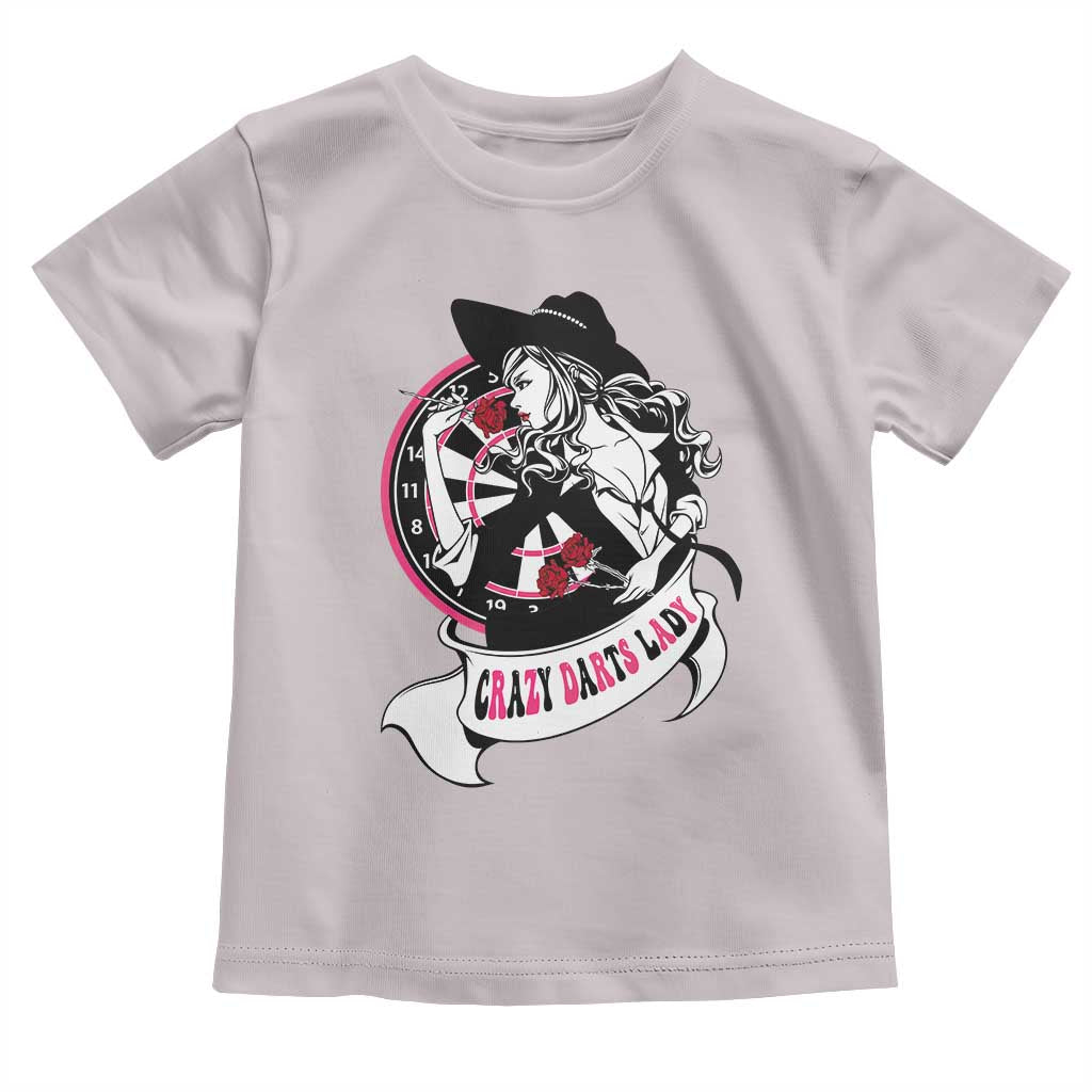 Funny Crazy Darts Lady Toddler T Shirt Coolest Girls Play Darts - Wonder Print Shop