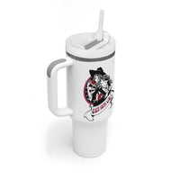 Funny Crazy Darts Lady Tumbler With Handle Coolest Girls Play Darts - Wonder Print Shop