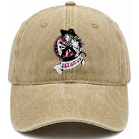 Funny Crazy Darts Lady Washed Cotton Baseball Cap Coolest Girls Play Darts
