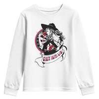 Funny Crazy Darts Lady Youth Sweatshirt Coolest Girls Play Darts - Wonder Print Shop