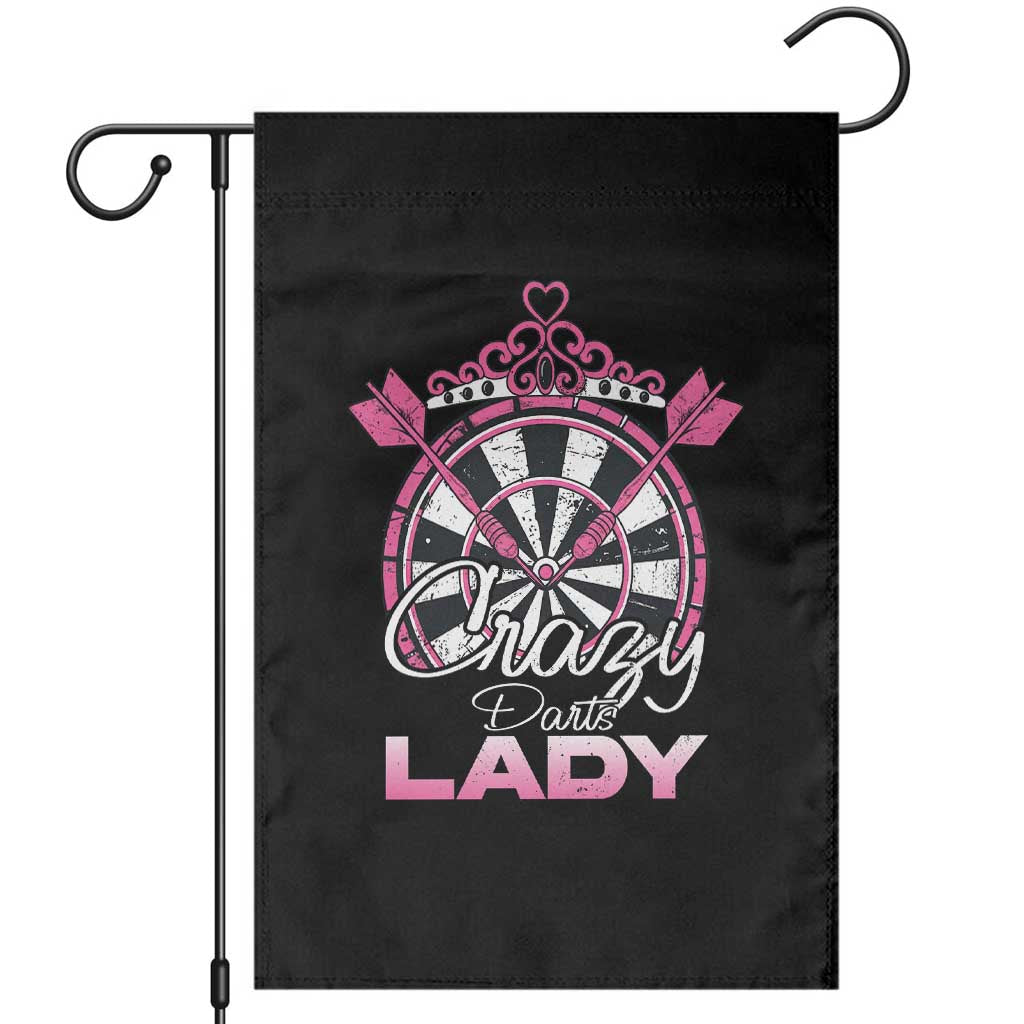 Crazy Darts Lady Garden Flag Funny Pub Game Gift For Women - Wonder Print Shop