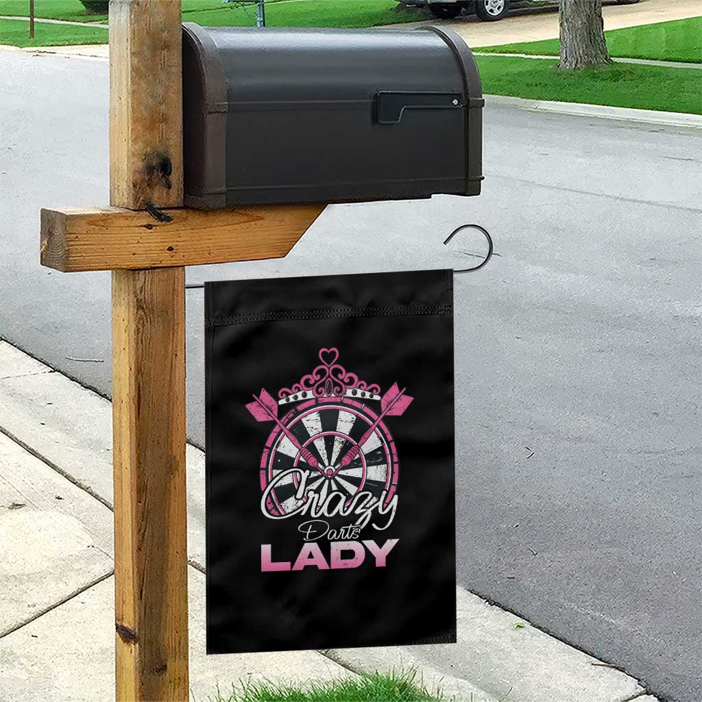 Crazy Darts Lady Garden Flag Funny Pub Game Gift For Women - Wonder Print Shop