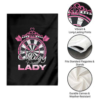 Crazy Darts Lady Garden Flag Funny Pub Game Gift For Women - Wonder Print Shop