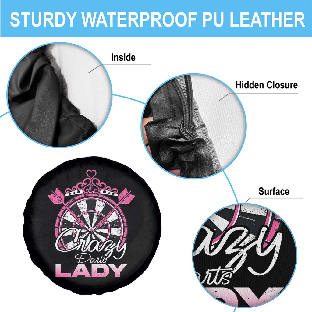 Crazy Darts Lady Spare Tire Cover Funny Pub Game Gift For Women - Wonder Print Shop