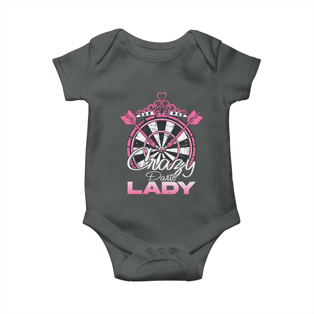 Crazy Darts Lady Baby Onesie Funny Pub Game Gift For Women - Wonder Print Shop
