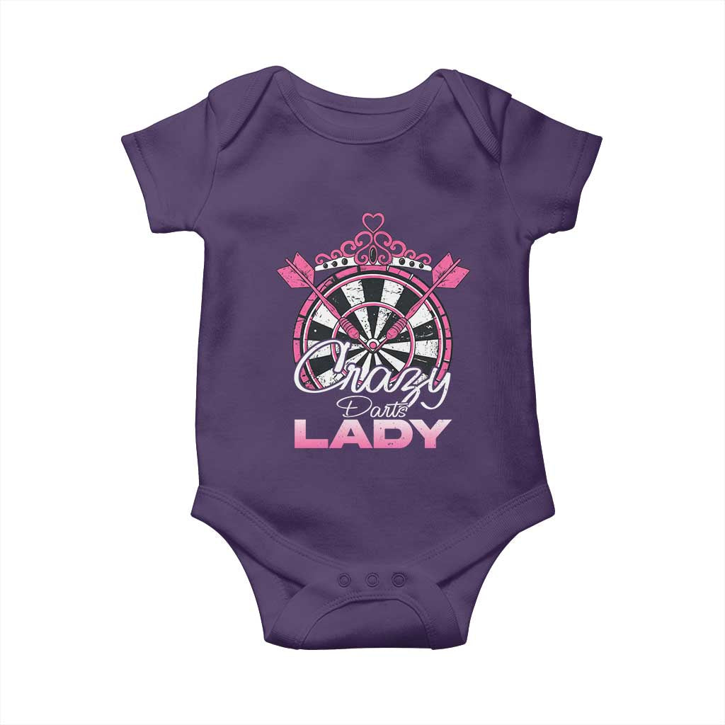 Crazy Darts Lady Baby Onesie Funny Pub Game Gift For Women - Wonder Print Shop