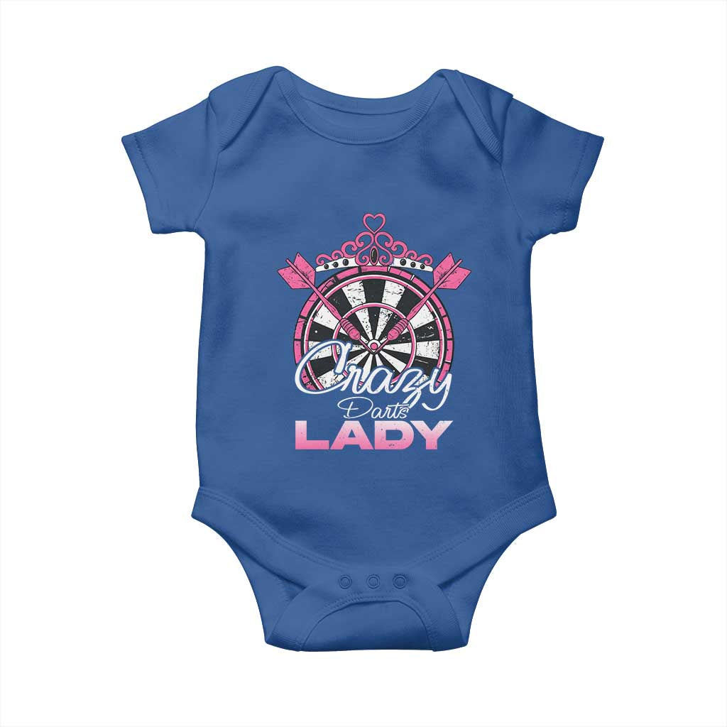 Crazy Darts Lady Baby Onesie Funny Pub Game Gift For Women - Wonder Print Shop