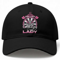Crazy Darts Lady Baseball Cap Funny Pub Game Gift For Women
