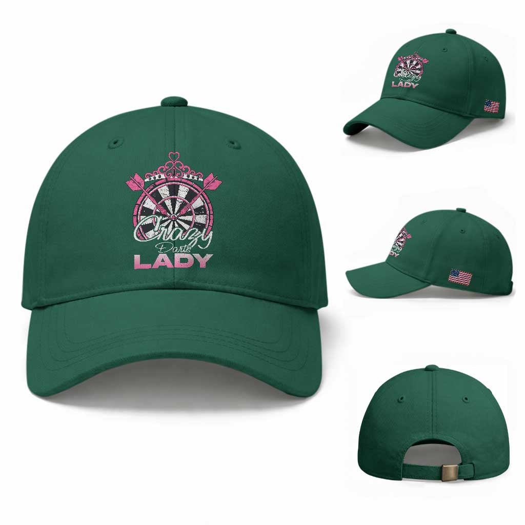 Crazy Darts Lady Baseball Cap Funny Pub Game Gift For Women