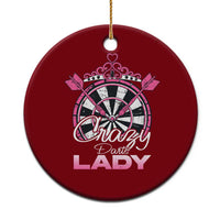 Crazy Darts Lady Ceramic Ornament Funny Pub Game Gift For Women - Wonder Print Shop