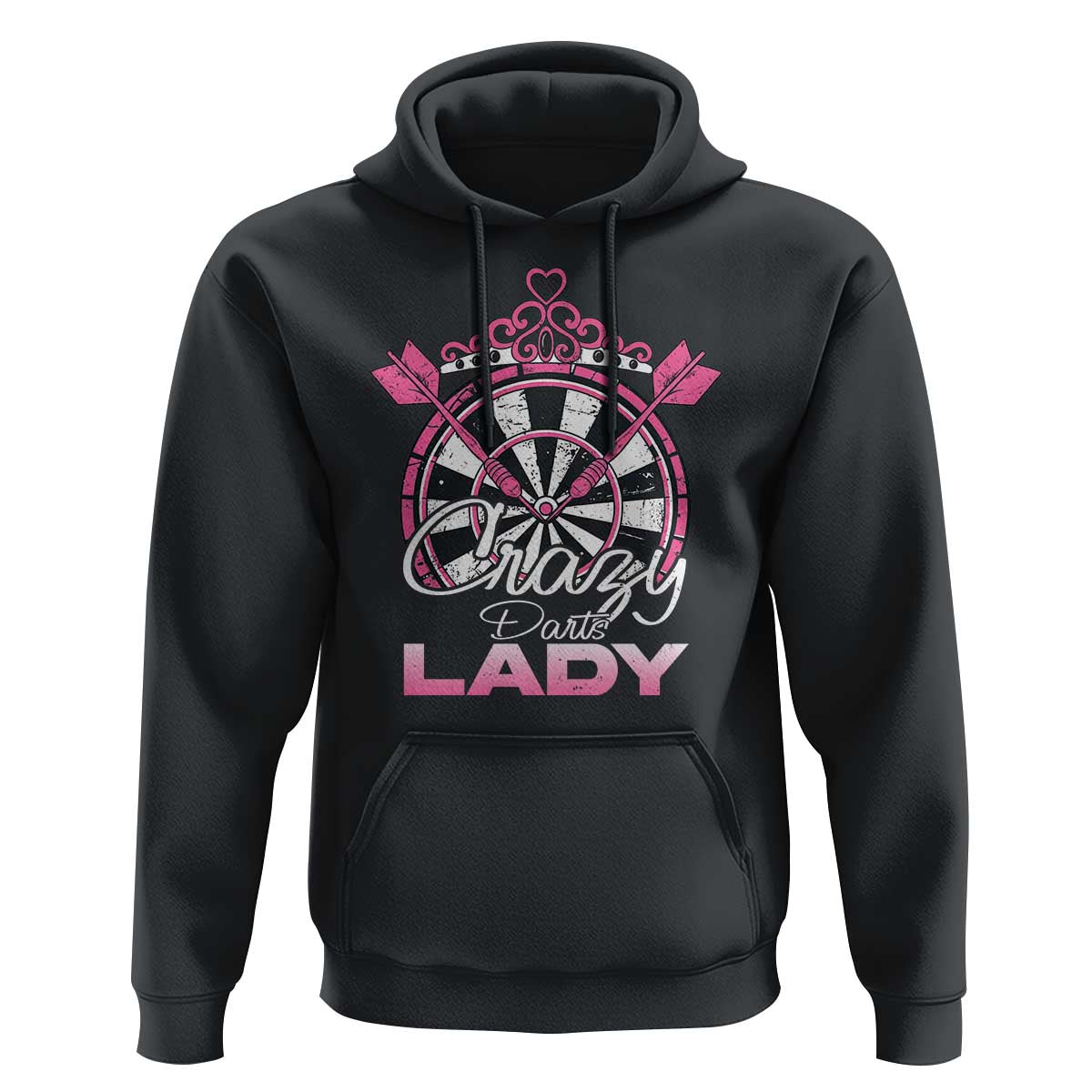 Crazy Darts Lady Hoodie Funny Pub Game Gift For Women - Wonder Print Shop
