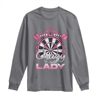 Crazy Darts Lady Long Sleeve Shirt Funny Pub Game Gift For Women - Wonder Print Shop