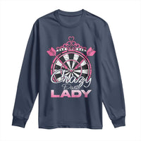 Crazy Darts Lady Long Sleeve Shirt Funny Pub Game Gift For Women - Wonder Print Shop