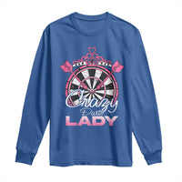 Crazy Darts Lady Long Sleeve Shirt Funny Pub Game Gift For Women - Wonder Print Shop