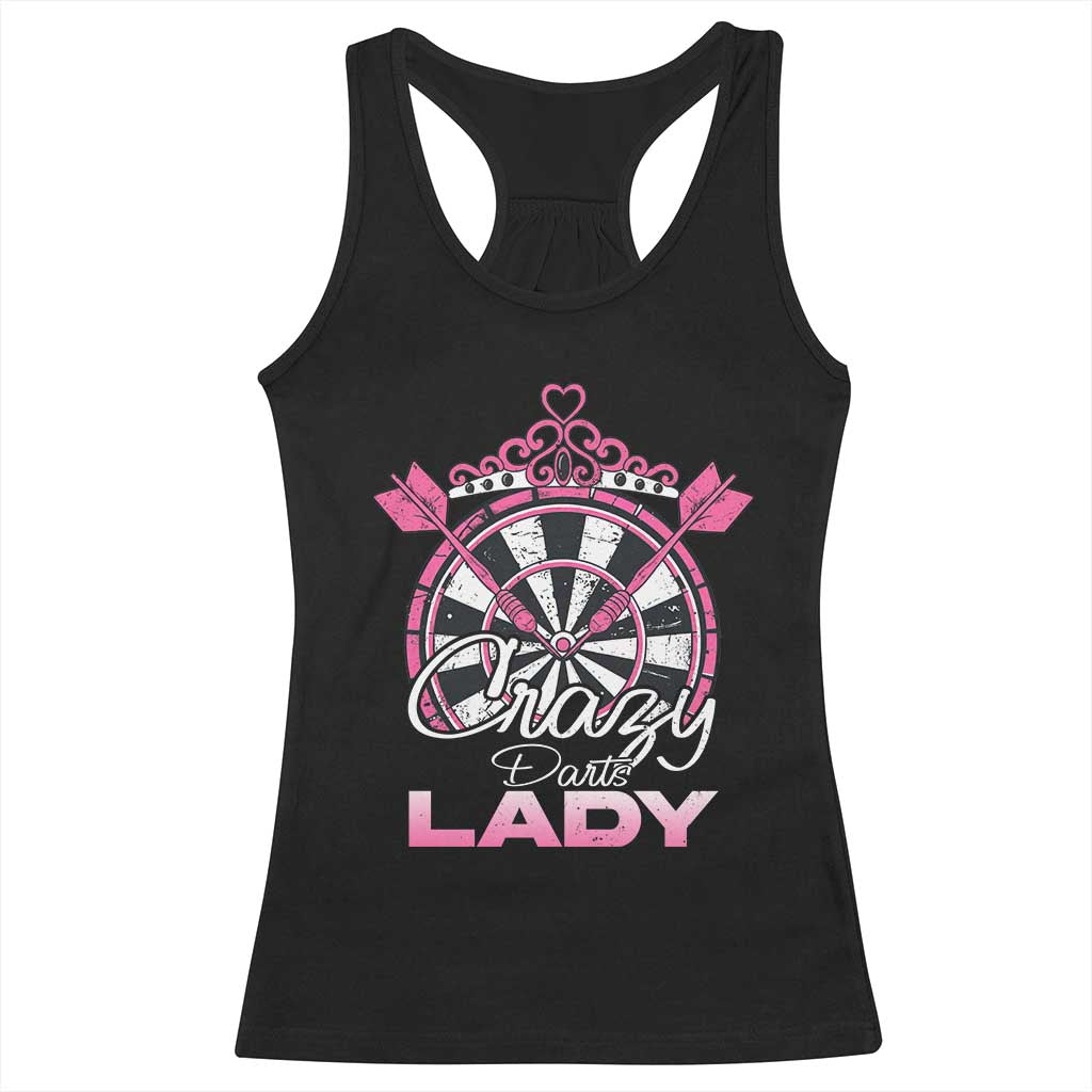 Crazy Darts Lady Racerback Tank Top Funny Pub Game Gift For Women - Wonder Print Shop