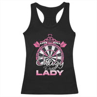 Crazy Darts Lady Racerback Tank Top Funny Pub Game Gift For Women - Wonder Print Shop