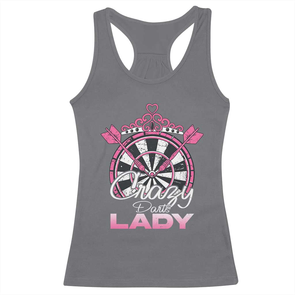 Crazy Darts Lady Racerback Tank Top Funny Pub Game Gift For Women - Wonder Print Shop
