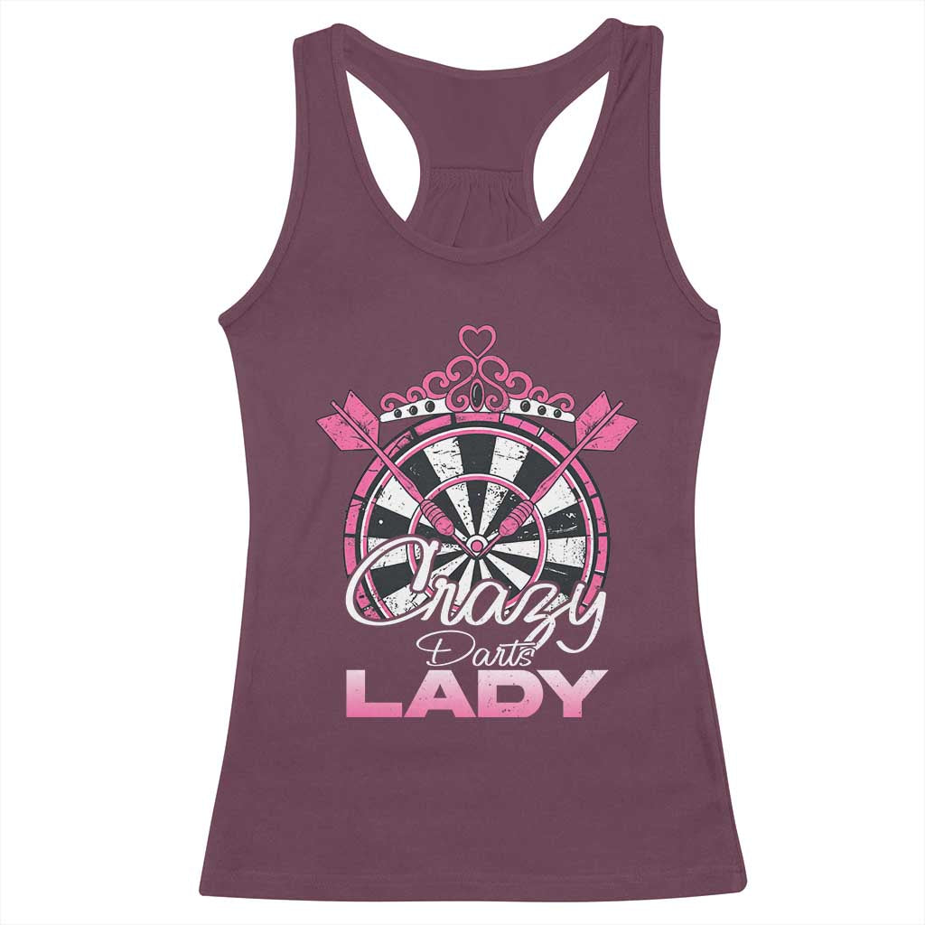 Crazy Darts Lady Racerback Tank Top Funny Pub Game Gift For Women - Wonder Print Shop
