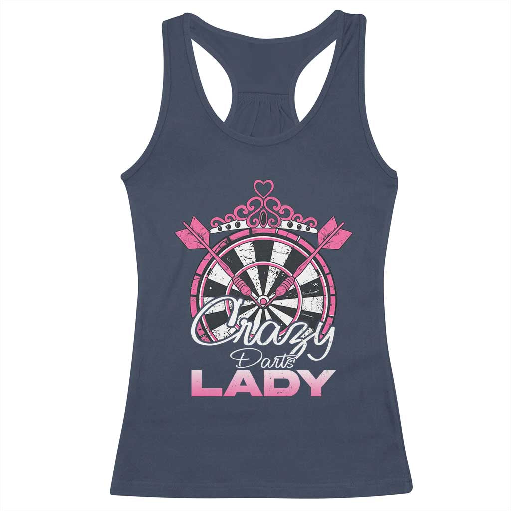 Crazy Darts Lady Racerback Tank Top Funny Pub Game Gift For Women - Wonder Print Shop