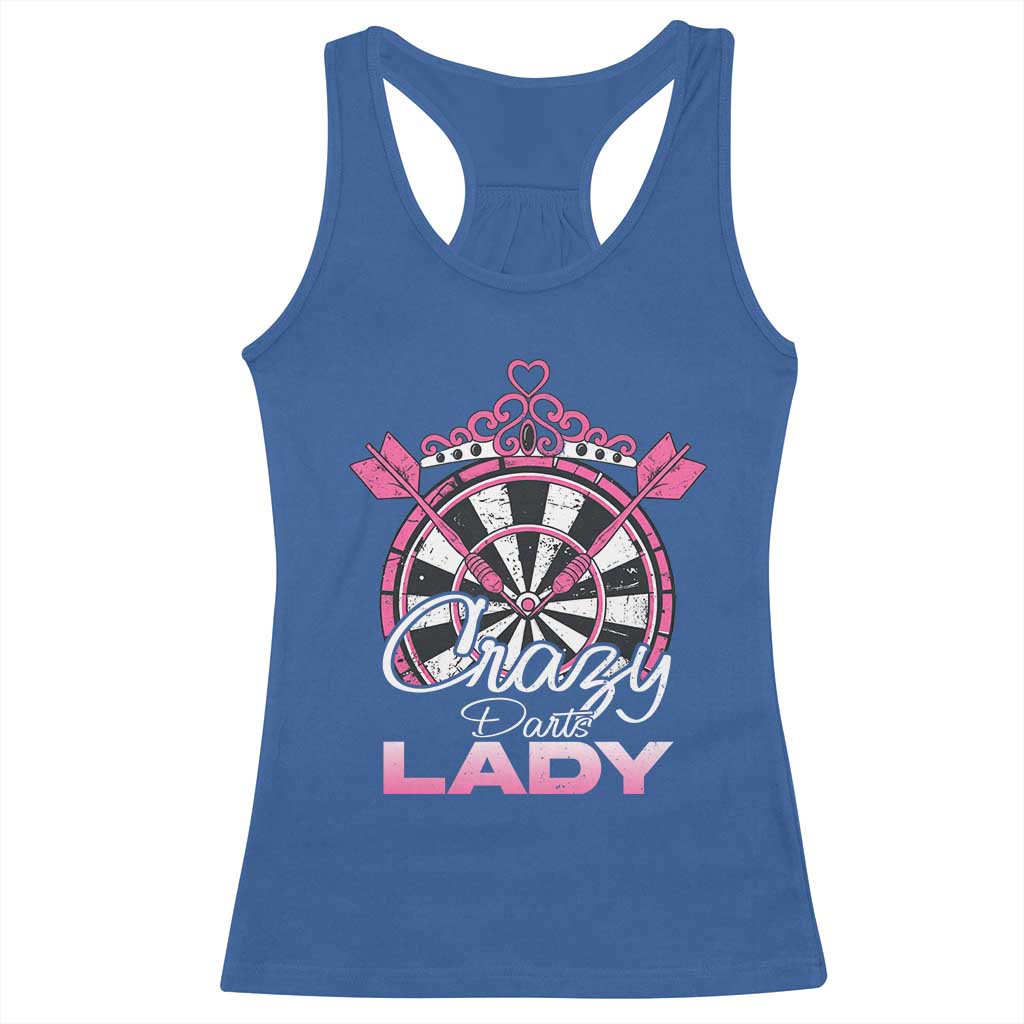 Crazy Darts Lady Racerback Tank Top Funny Pub Game Gift For Women - Wonder Print Shop