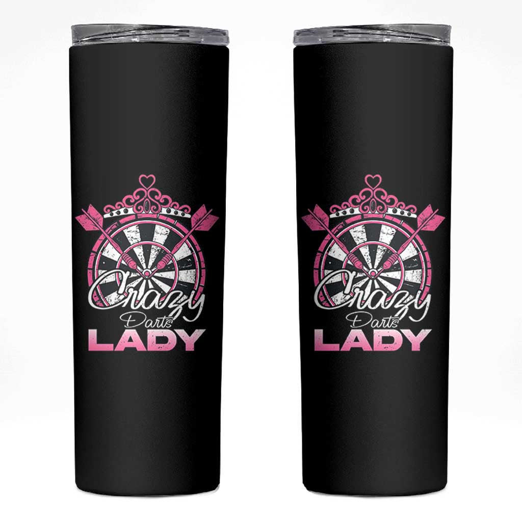 Crazy Darts Lady Skinny Tumbler Funny Pub Game Gift For Women - Wonder Print Shop
