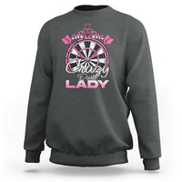 Crazy Darts Lady Sweatshirt Funny Pub Game Gift For Women - Wonder Print Shop
