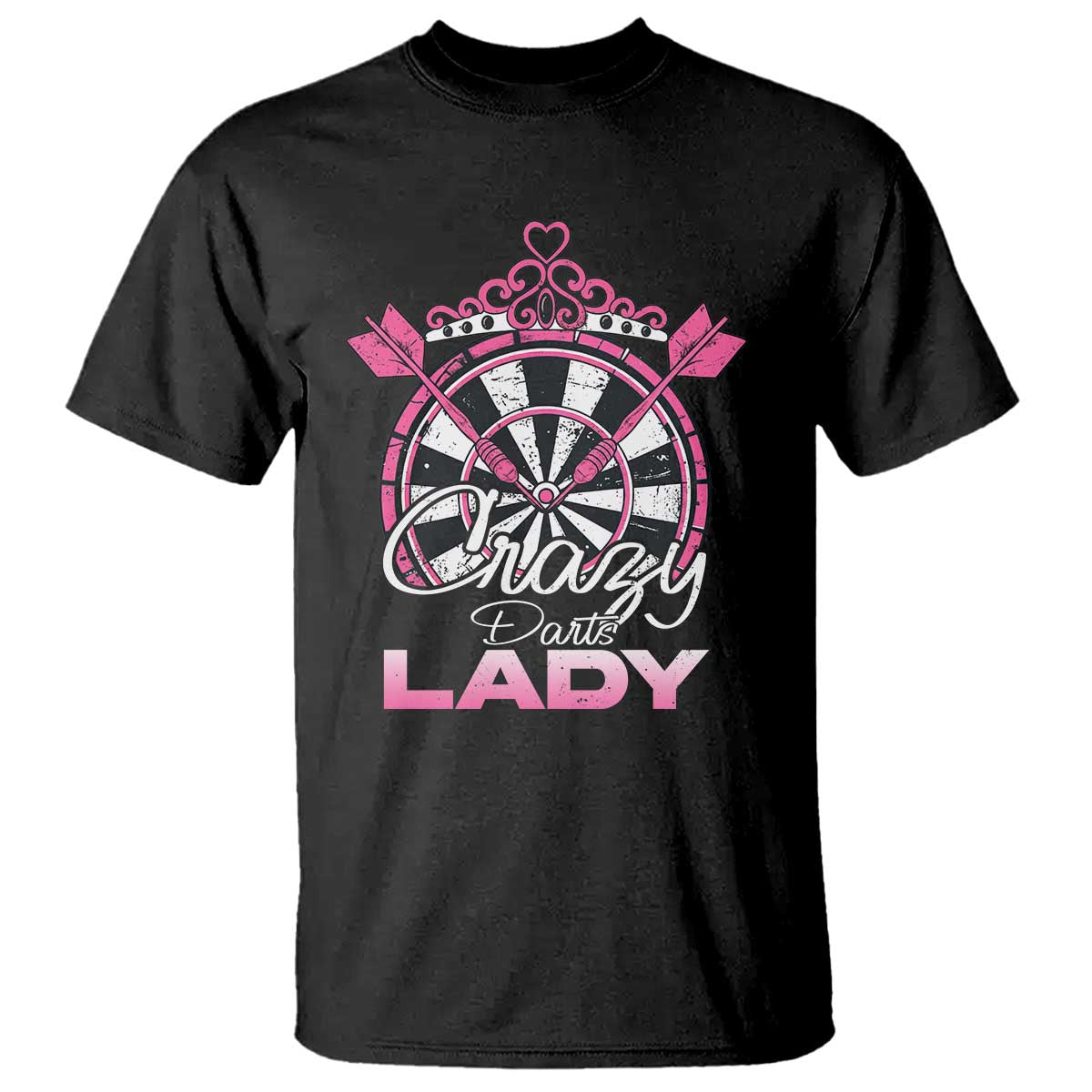Crazy Darts Lady T Shirt Funny Pub Game Gift For Women - Wonder Print Shop