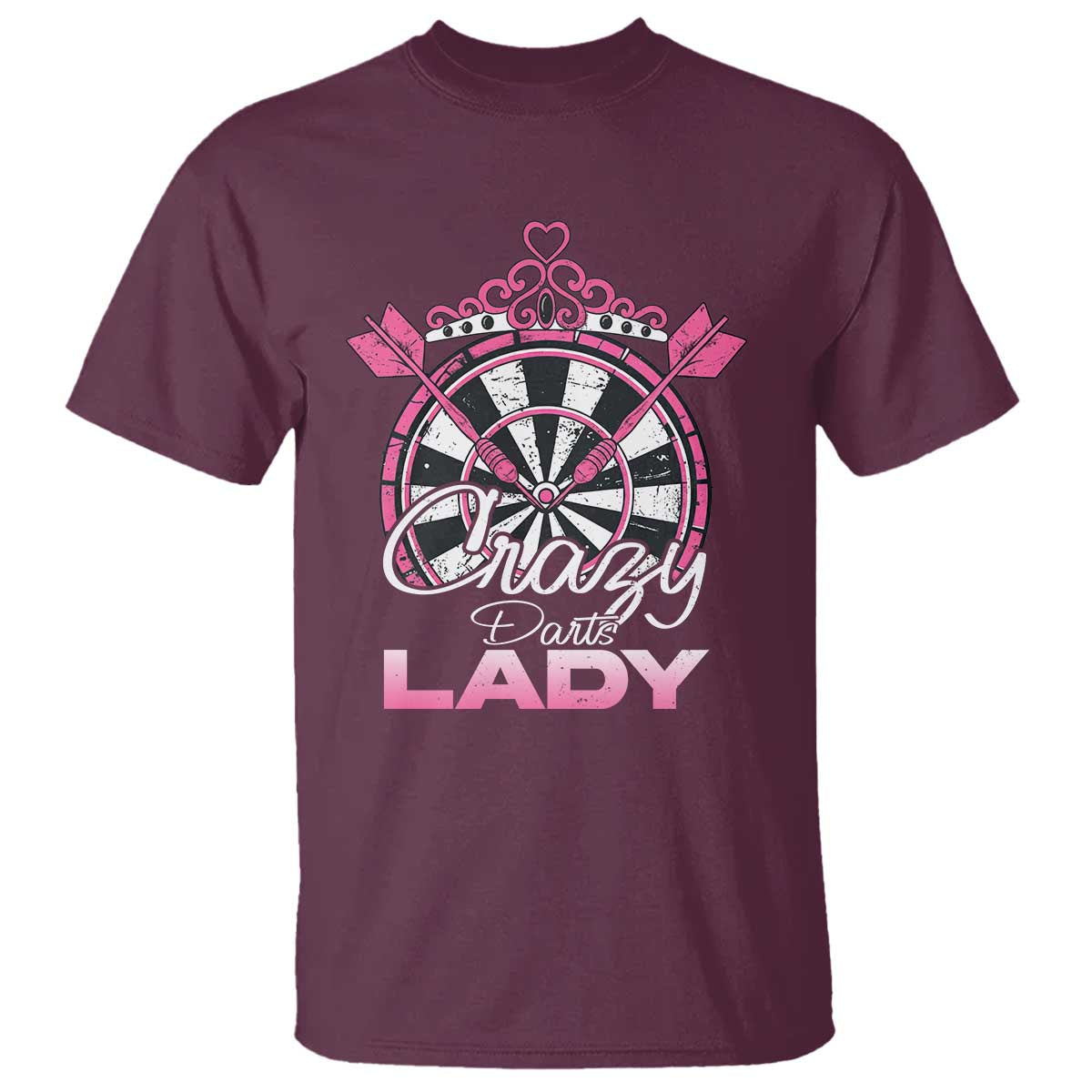 Crazy Darts Lady T Shirt Funny Pub Game Gift For Women - Wonder Print Shop