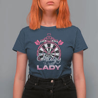 Crazy Darts Lady T Shirt For Women Funny Pub Game Gift For Women - Wonder Print Shop