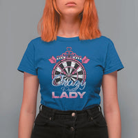 Crazy Darts Lady T Shirt For Women Funny Pub Game Gift For Women - Wonder Print Shop