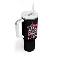 Crazy Darts Lady Tumbler With Handle Funny Pub Game Gift For Women - Wonder Print Shop