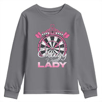 Crazy Darts Lady Youth Sweatshirt Funny Pub Game Gift For Women - Wonder Print Shop