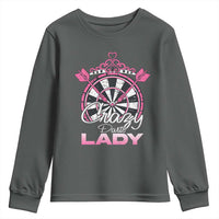 Crazy Darts Lady Youth Sweatshirt Funny Pub Game Gift For Women - Wonder Print Shop