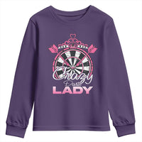 Crazy Darts Lady Youth Sweatshirt Funny Pub Game Gift For Women - Wonder Print Shop