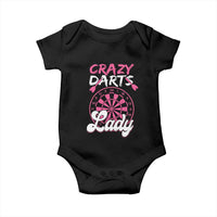 Crazy Darts Lady Bullseye Dart Shooting Baby Onesie Female Dartist Gift - Wonder Print Shop