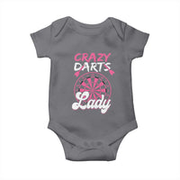 Crazy Darts Lady Bullseye Dart Shooting Baby Onesie Female Dartist Gift - Wonder Print Shop