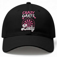 Crazy Darts Lady Bullseye Dart Shooting Baseball Cap Female Dartist Gift