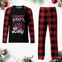 Crazy Darts Lady Bullseye Dart Shooting Plaid Pajama Set Female Dartist Gift - Wonder Print Shop