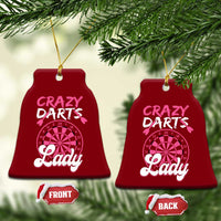 Crazy Darts Lady Bullseye Dart Shooting Ceramic Ornament Female Dartist Gift - Wonder Print Shop