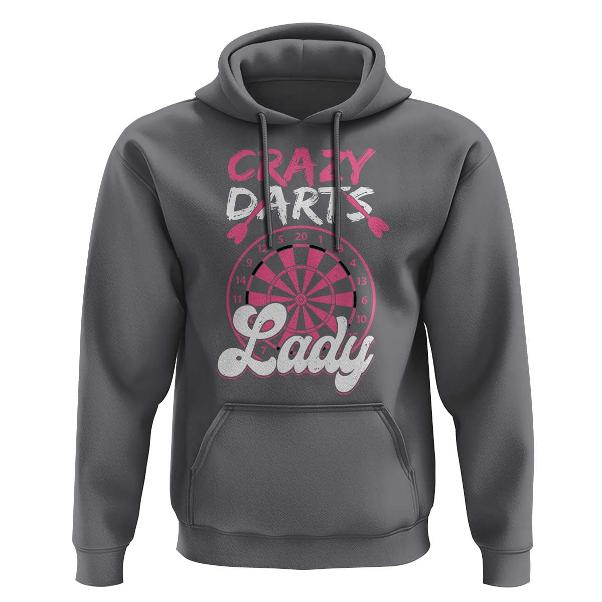 Crazy Darts Lady Bullseye Dart Shooting Hoodie Female Dartist Gift - Wonder Print Shop