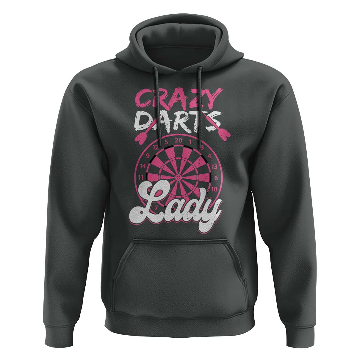 Crazy Darts Lady Bullseye Dart Shooting Hoodie Female Dartist Gift - Wonder Print Shop