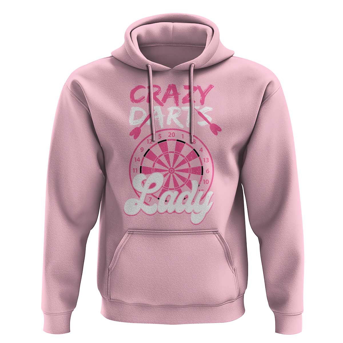 Crazy Darts Lady Bullseye Dart Shooting Hoodie Female Dartist Gift - Wonder Print Shop