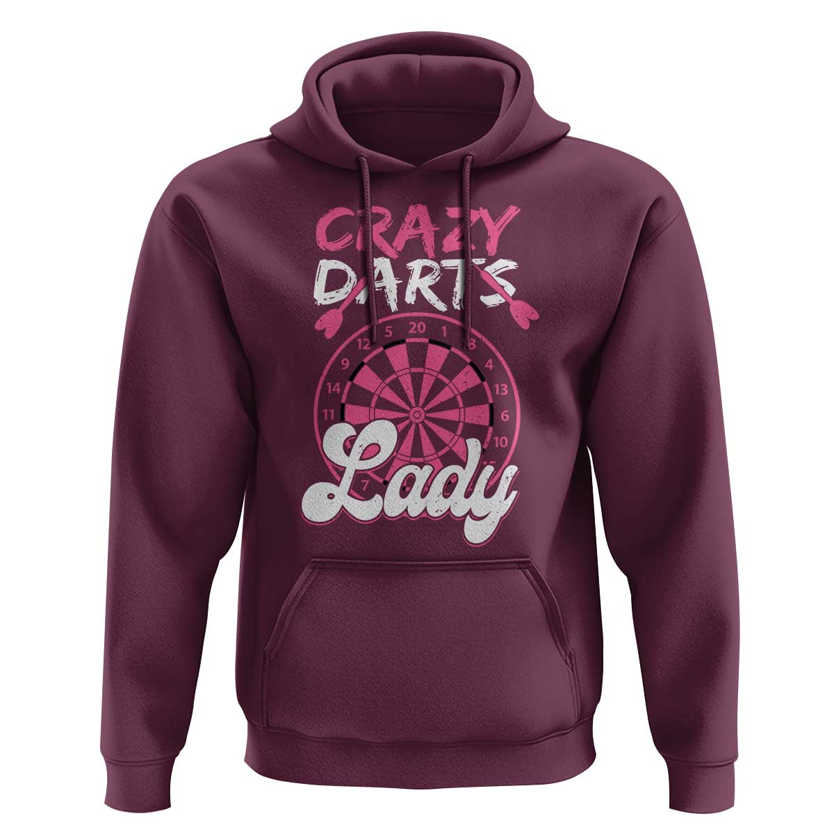 Crazy Darts Lady Bullseye Dart Shooting Hoodie Female Dartist Gift - Wonder Print Shop