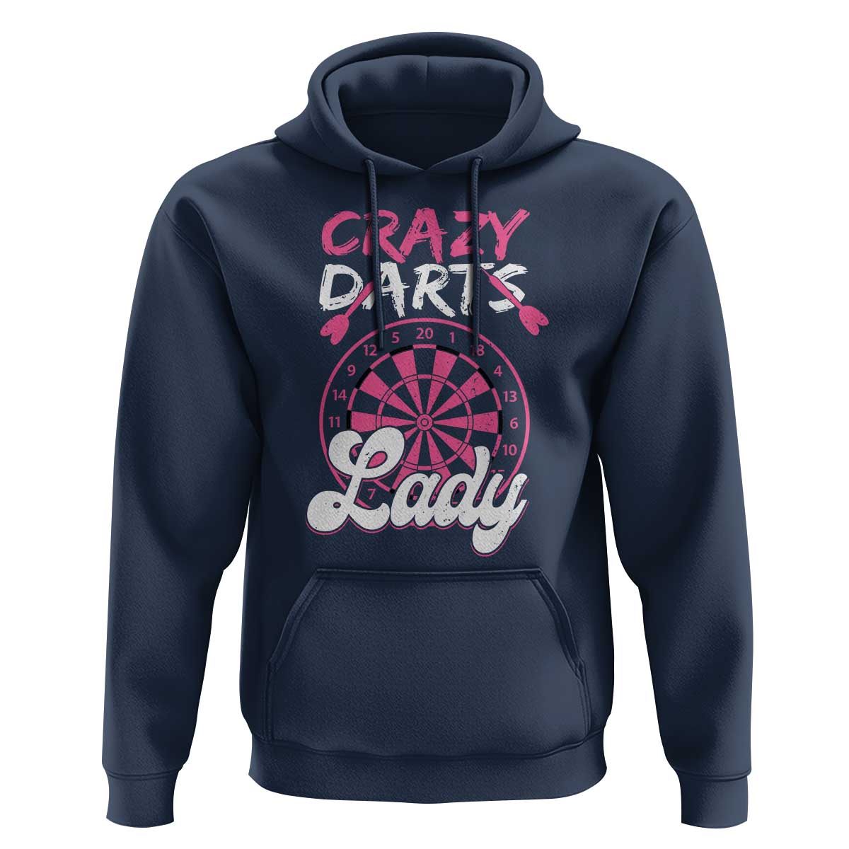 Crazy Darts Lady Bullseye Dart Shooting Hoodie Female Dartist Gift - Wonder Print Shop