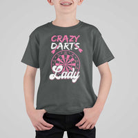 Crazy Darts Lady Bullseye Dart Shooting T Shirt For Kid Female Dartist Gift - Wonder Print Shop