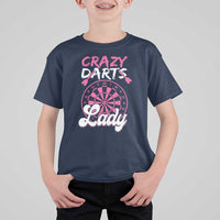 Crazy Darts Lady Bullseye Dart Shooting T Shirt For Kid Female Dartist Gift - Wonder Print Shop