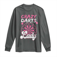 Crazy Darts Lady Bullseye Dart Shooting Long Sleeve Shirt Female Dartist Gift - Wonder Print Shop