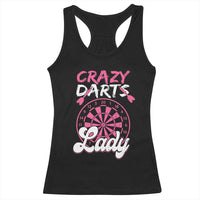 Crazy Darts Lady Bullseye Dart Shooting Racerback Tank Top Female Dartist Gift - Wonder Print Shop